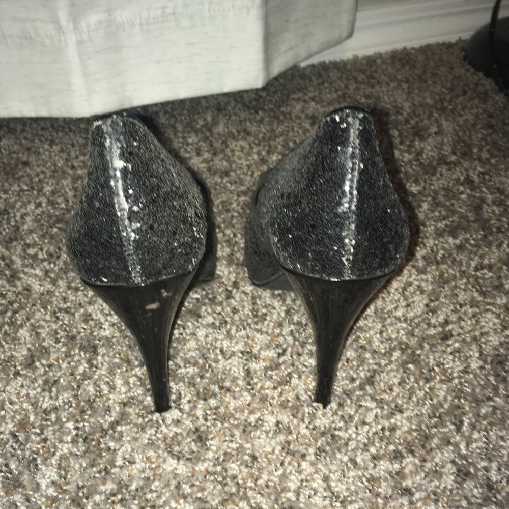 Michael Kors Platform Black Peep Toe Pump Stiletto - Picture 3 of 4